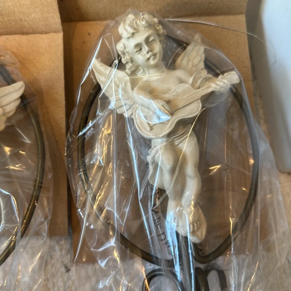 Cherub Taper Holders. Vintage Christmas Around The World.